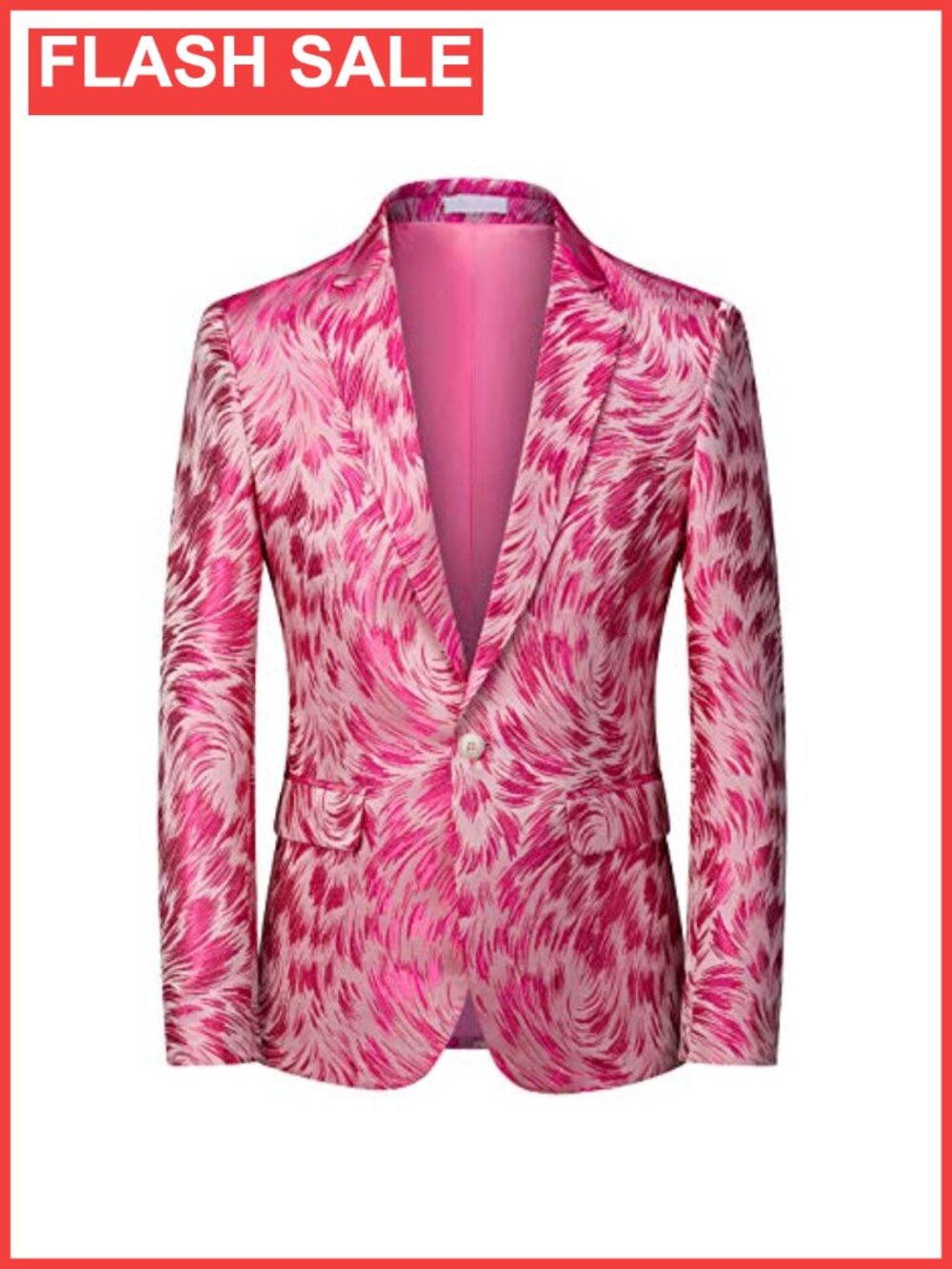 Mens Casual Floral Blazer Dress Party Paisley Suit Jacket